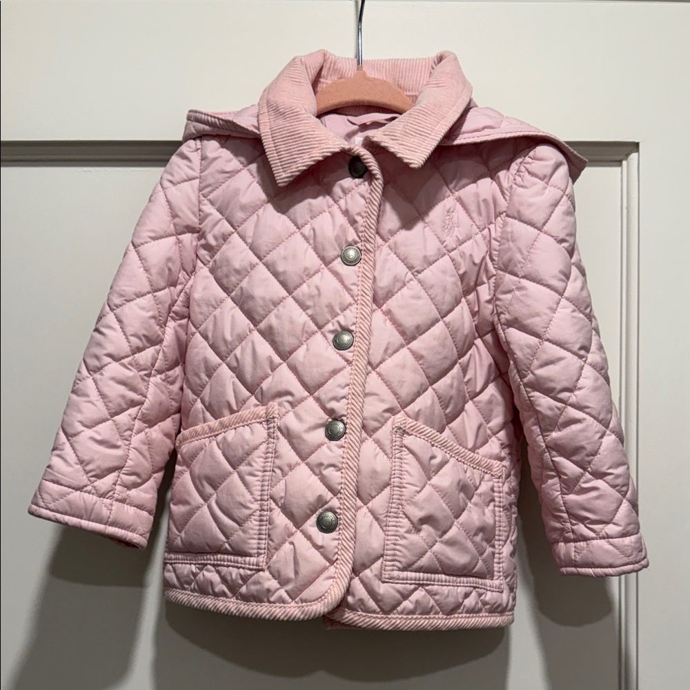 Ralph Lauren Pink Quilted Kids Jacket